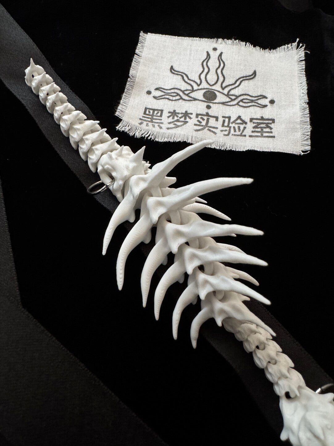 Vertebrae Hand Tie Necklace,Pure White(Single Chain) / Single Necklace / 1,Lumivault.