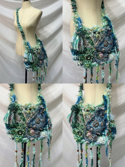 Handmade Boho Butterfly Messenger Bag