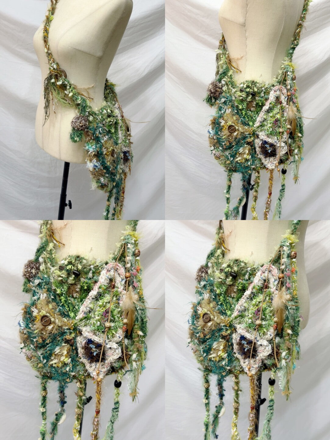 Handmade Boho Butterfly Messenger Bag