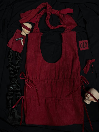 Handmade Braids Pleated Fabric Tied Knot Shoulder Bag