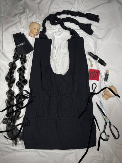 Handmade Braids Pleated Fabric Tied Knot Shoulder Bag