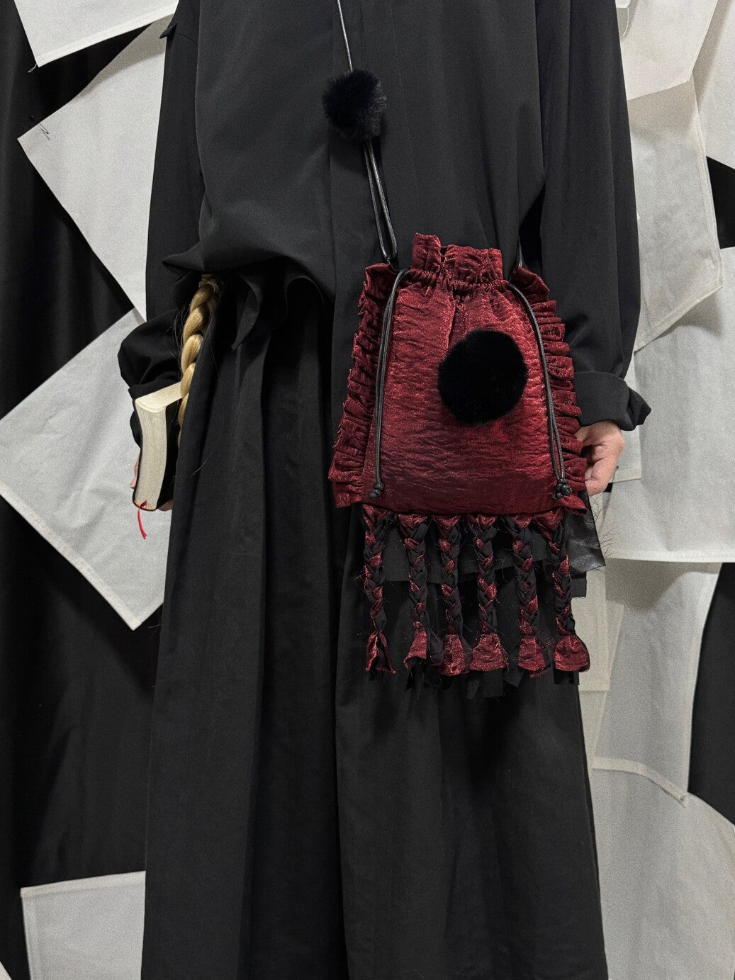 Cloth Braid Crossbody Bag