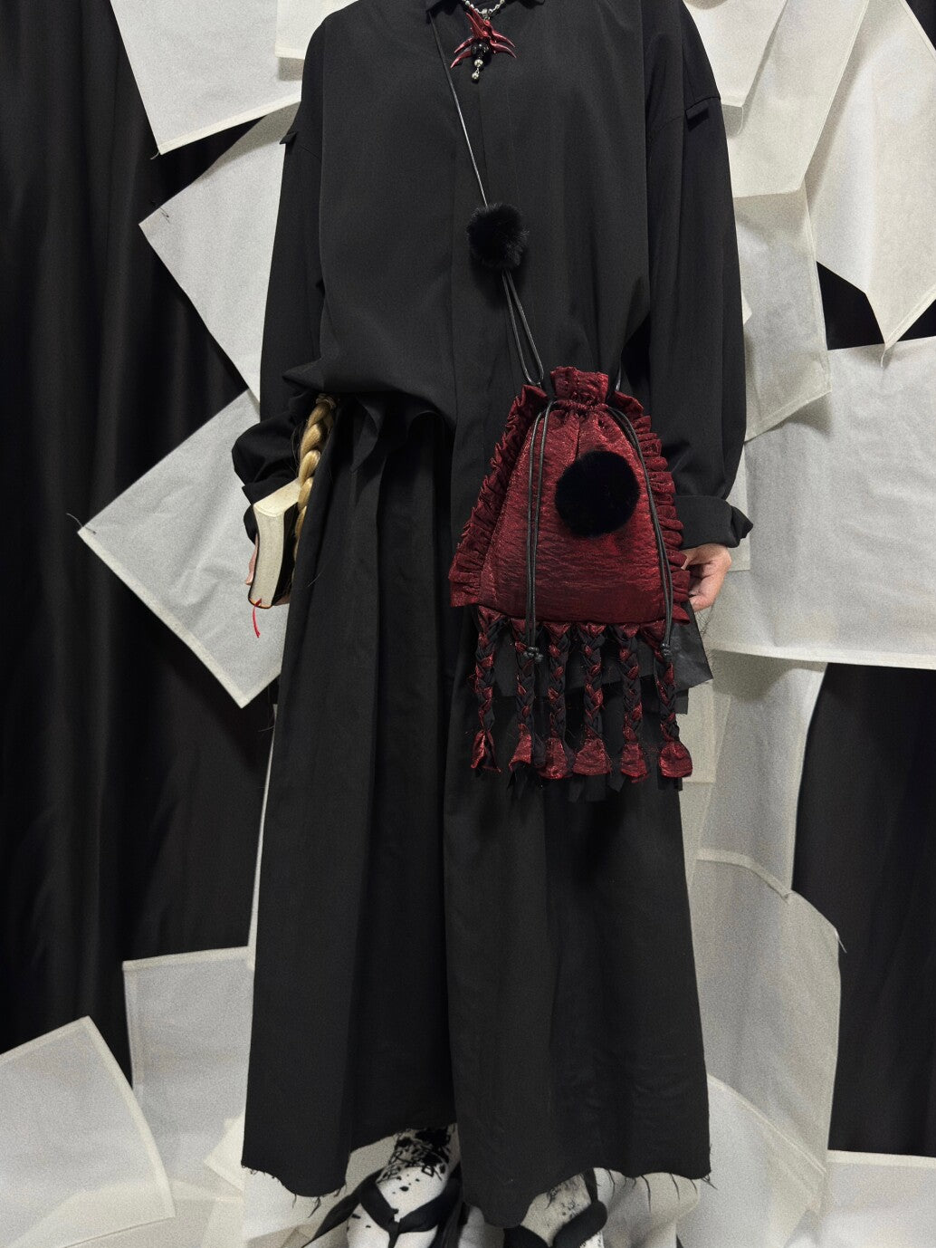 Cloth Braid Crossbody Bag