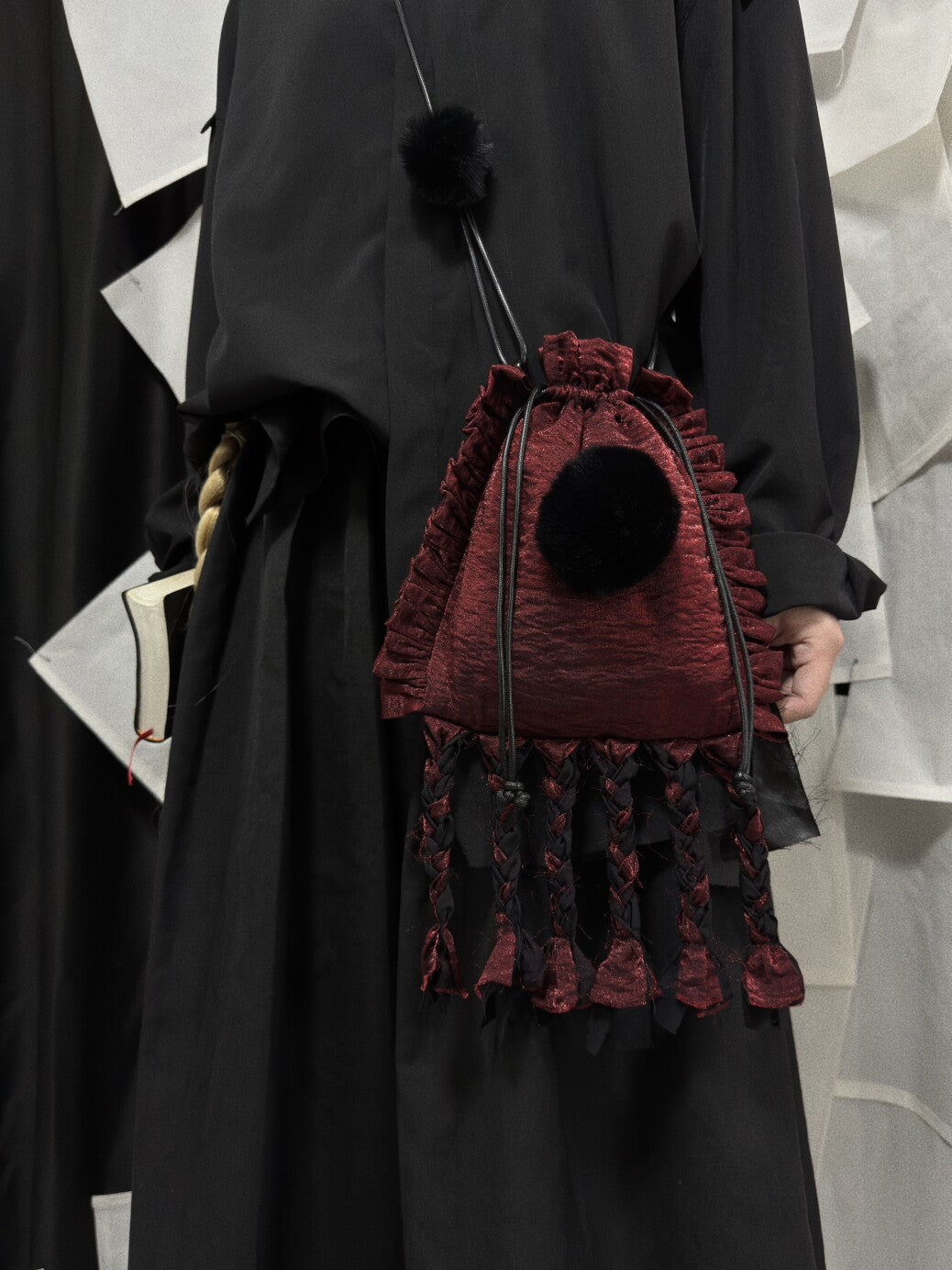 Cloth Braid Crossbody Bag