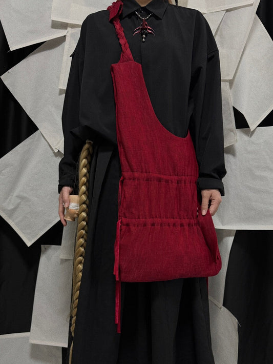 Handmade Braids Pleated Fabric Tied Knot Shoulder Bag