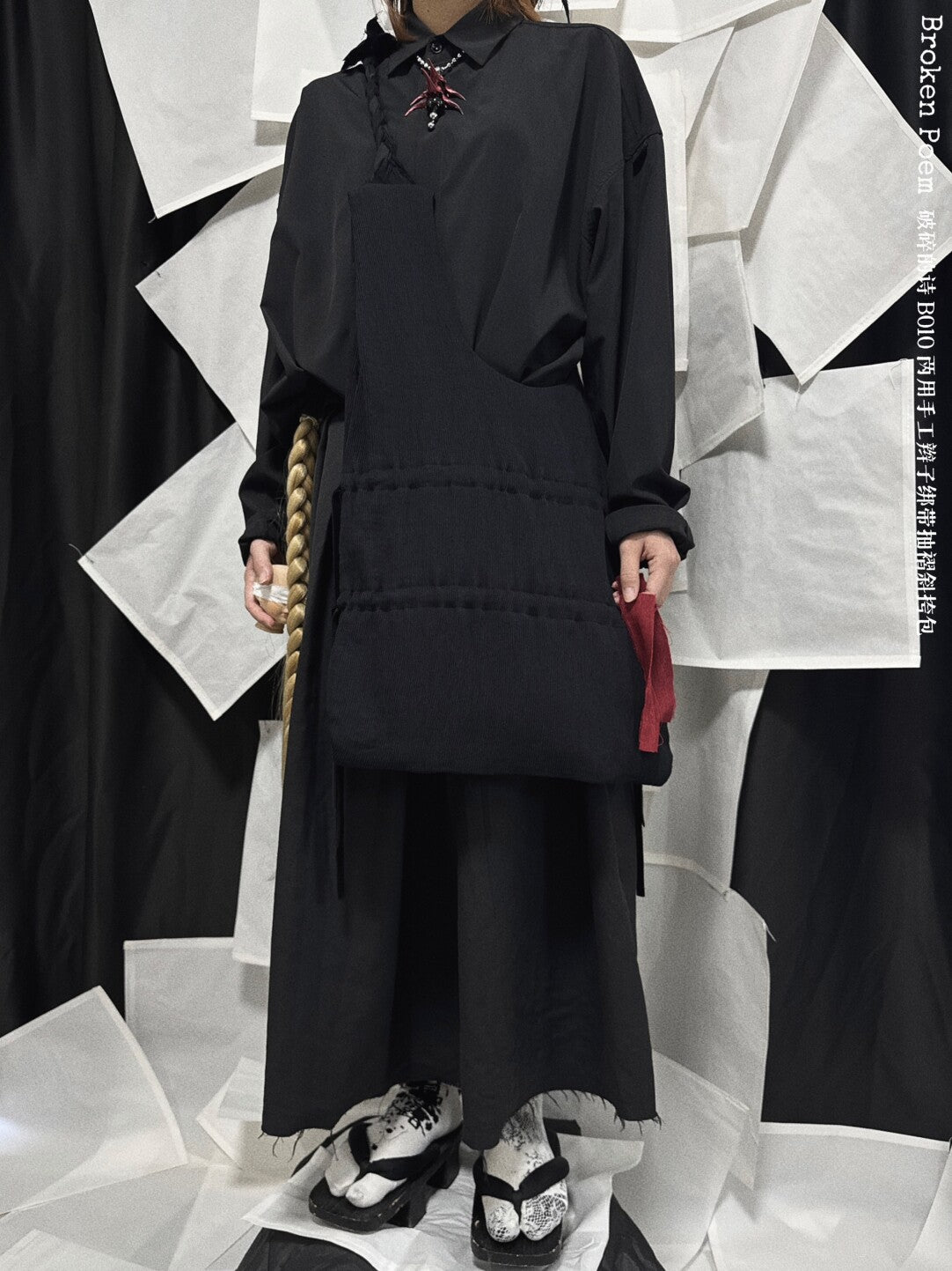 Handmade Braids Pleated Fabric Tied Knot Shoulder Bag