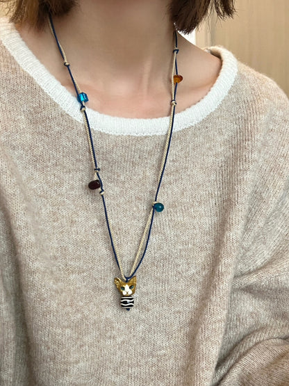 Hairless Cat Natural Stone Necklace