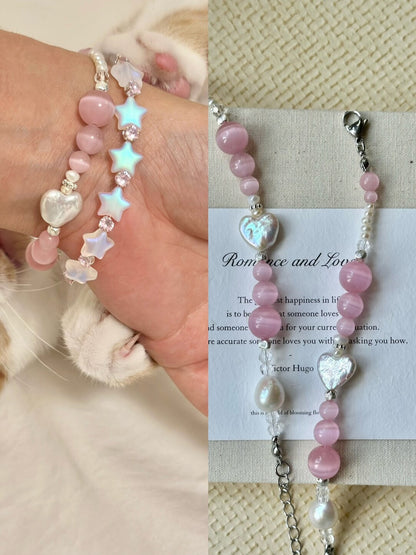 PInk Bubble Baroque Pearl Bracelet