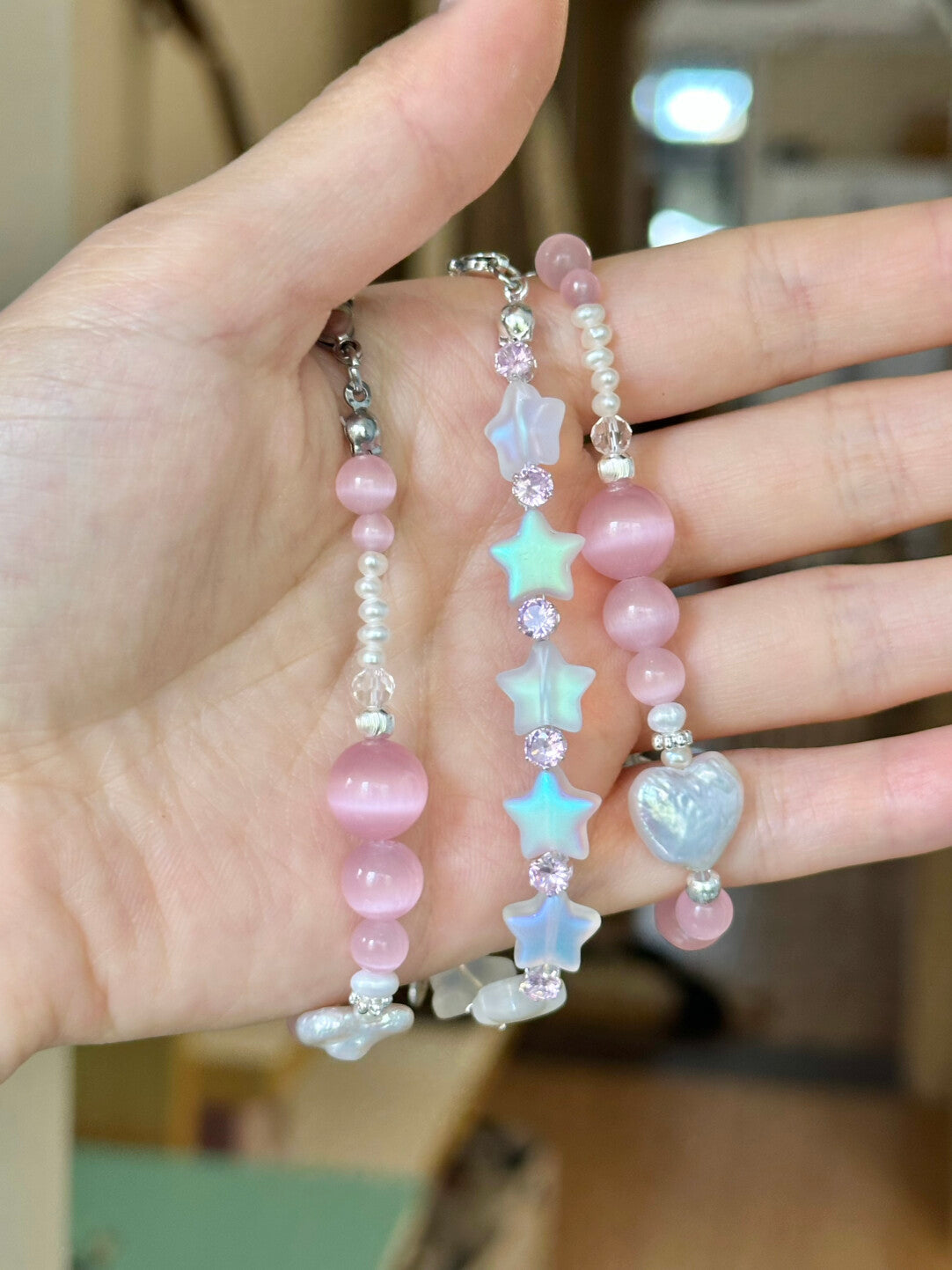 PInk Bubble Baroque Pearl Bracelet