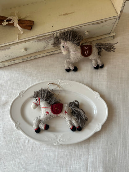 Handmade Felt Horse Bag Charm