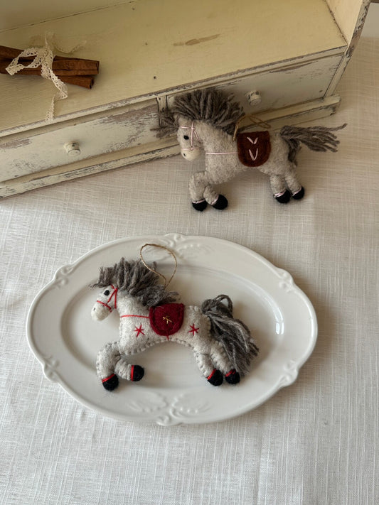 Handmade Felt Horse Bag Charm