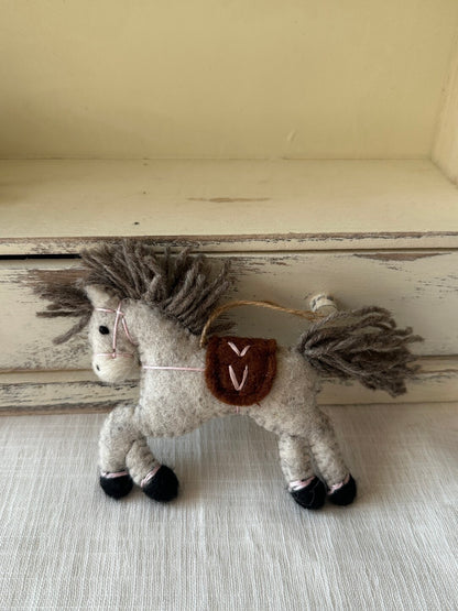 Handmade Felt Horse Bag Charm