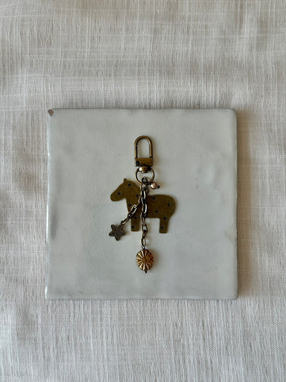 Vintage Dala Horse Star Bag Charm