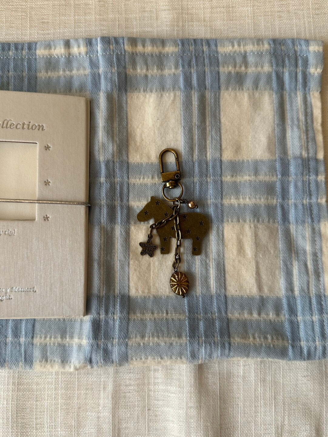 Vintage Dala Horse Star Bag Charm