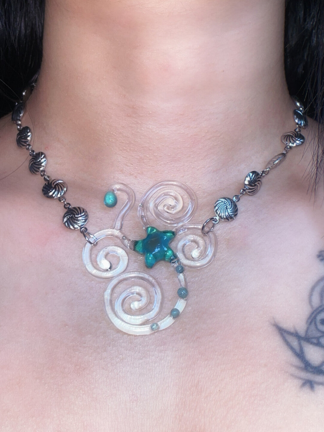 Tentacles of Star Glass Necklace