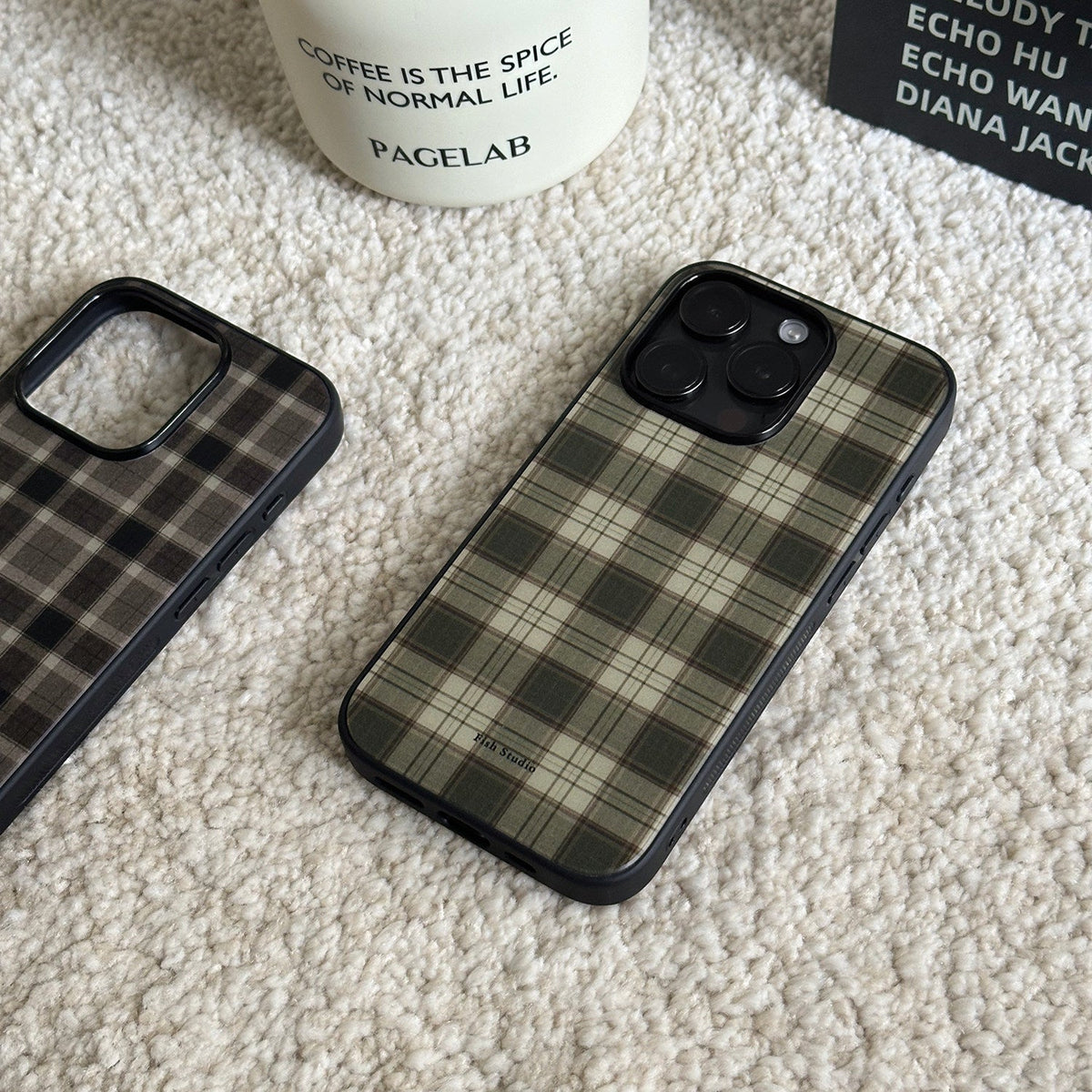 Vintage Plaid Phone Case-FI009AC | Acrylic Phone Case | Three Fleas