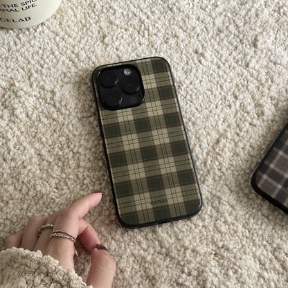 Vintage Plaid Phone Case-FI009AC | Acrylic Phone Case | Three Fleas