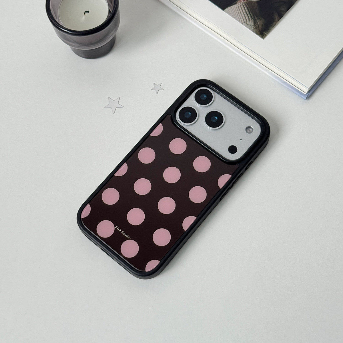 Vintage Polka Dot Phone Case-FI015AC | Acrylic Phone Case | Three Fleas