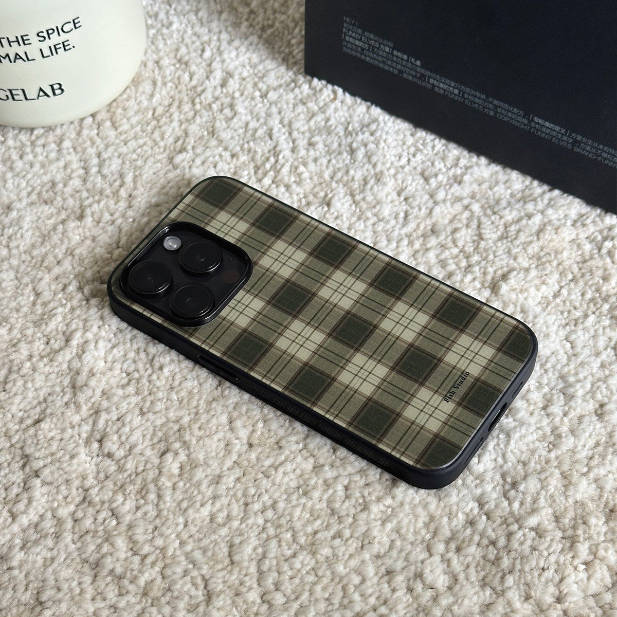 Vintage Plaid Phone Case-FI009AC | Acrylic Phone Case | Three Fleas