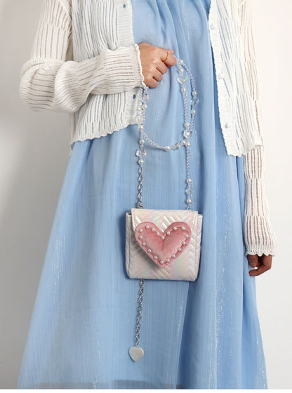 Mini Cute Pink Heart Crossbody Bag | bag | Three Fleas