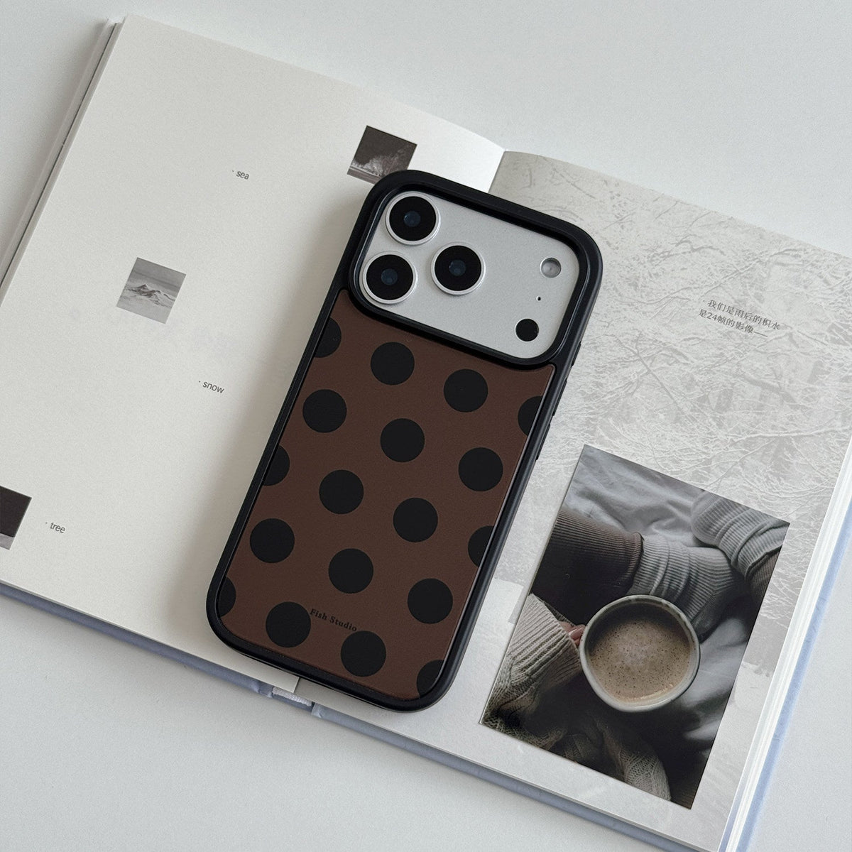 Vintage Polka Dot Phone Case-FI015AC | Acrylic Phone Case | Three Fleas