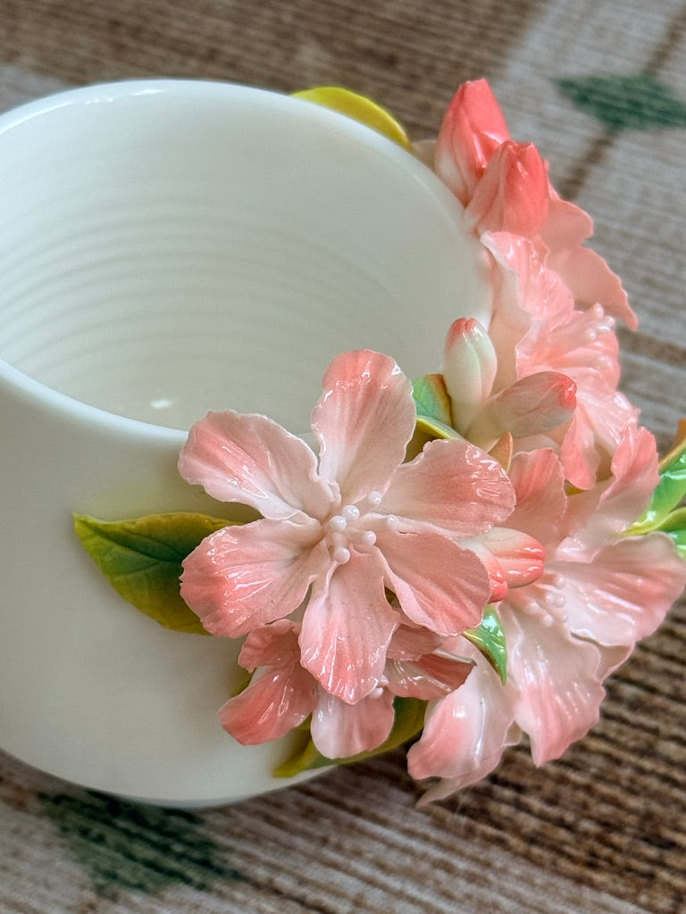 Pink Azalea Ceramic Cup