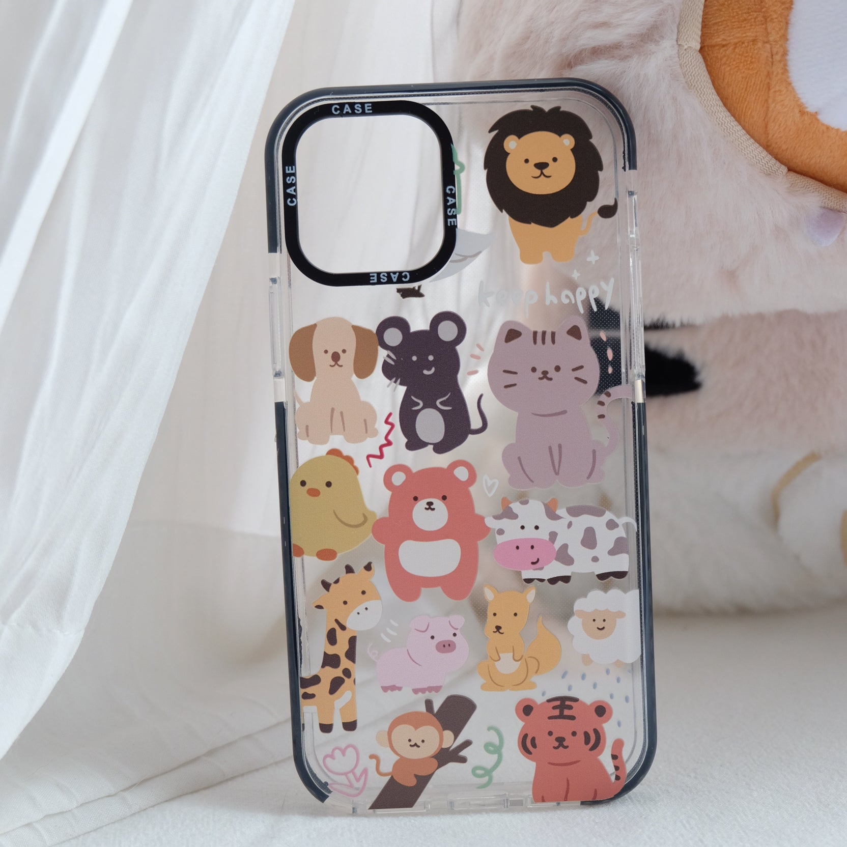 Cartoon Animals Phone Case | phone accessories | Three Fleas