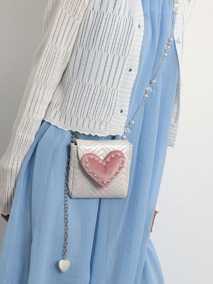 Mini Cute Pink Heart Crossbody Bag | bag | Three Fleas