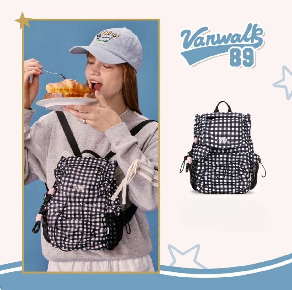 Vanwalk Starry Series Ruffled Drawstring Mini Backpack