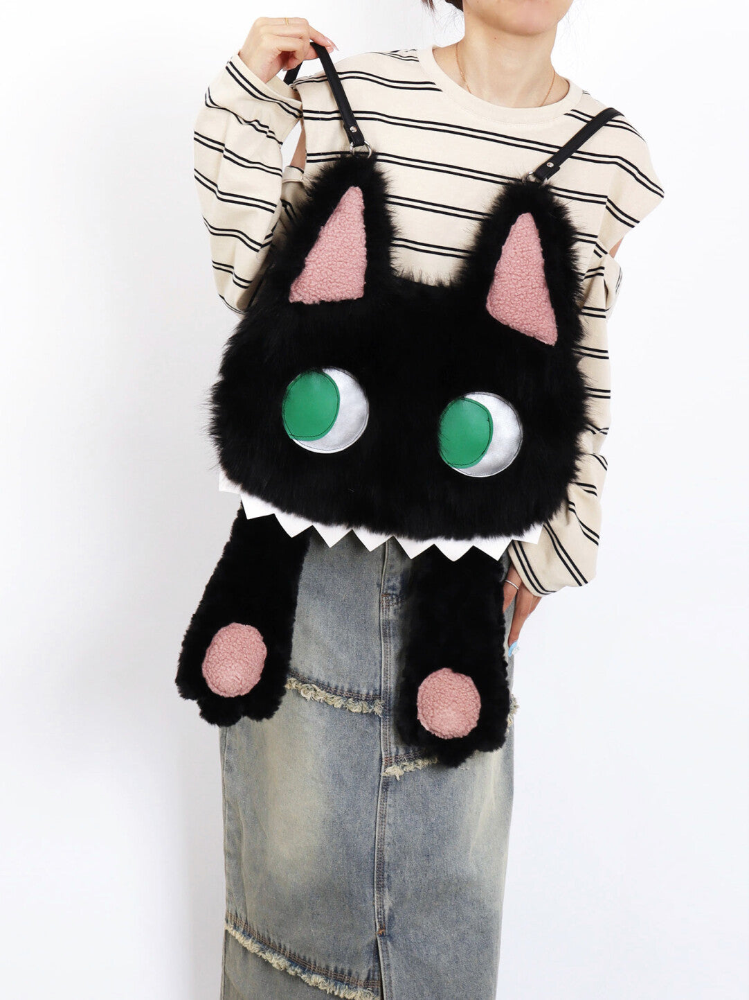 Cute Hidden Face Kitten Backpack | bag | Three Fleas