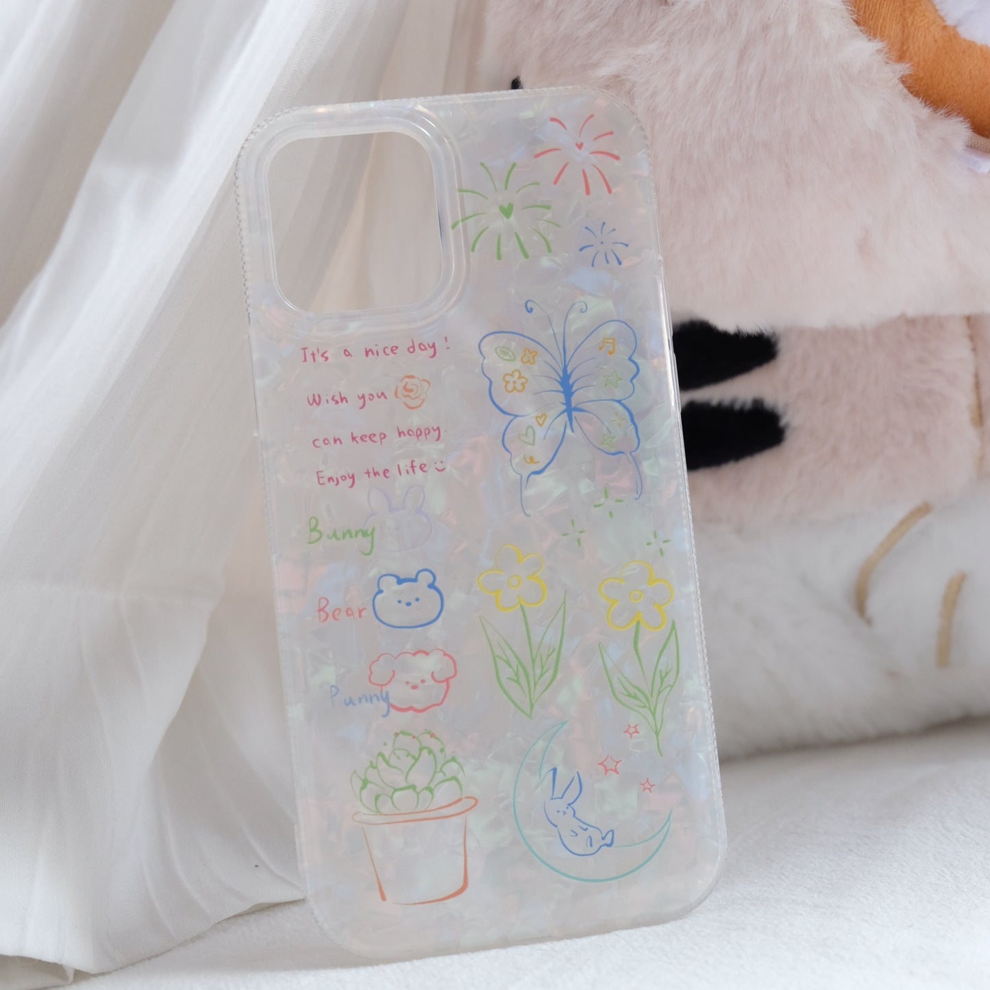 Crystal butterfly phone case