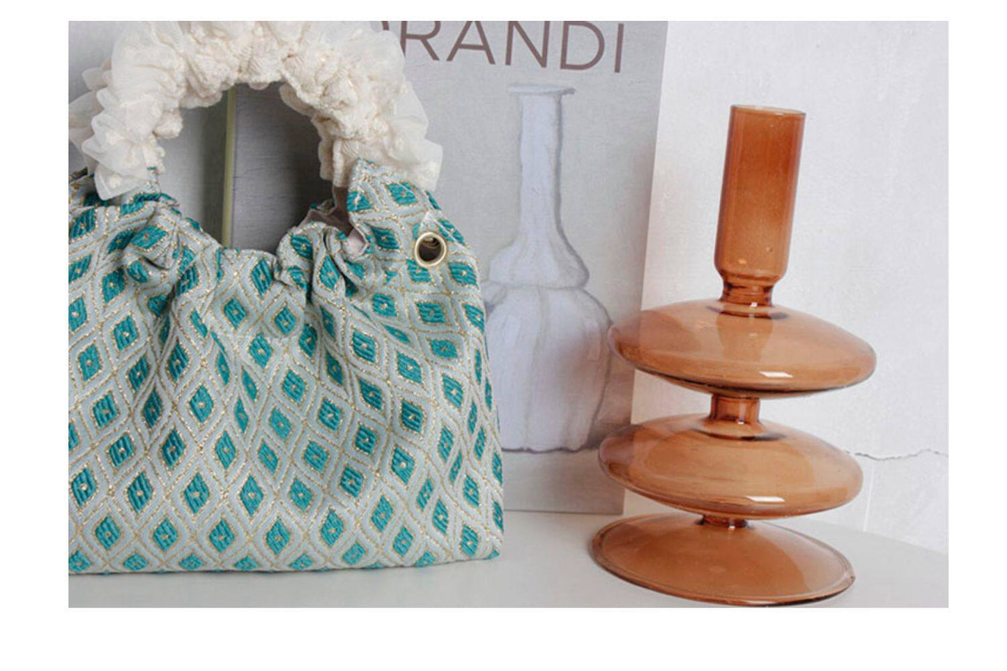 Retro Green Chinoiserie Crossbody Bag | bag | Three Fleas