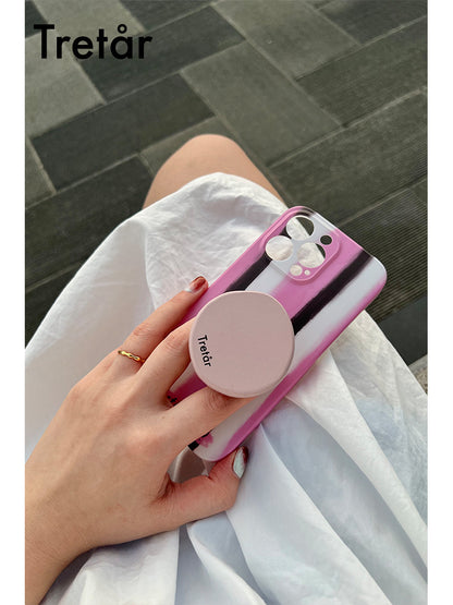 Pink Blue Stripes Phone Case