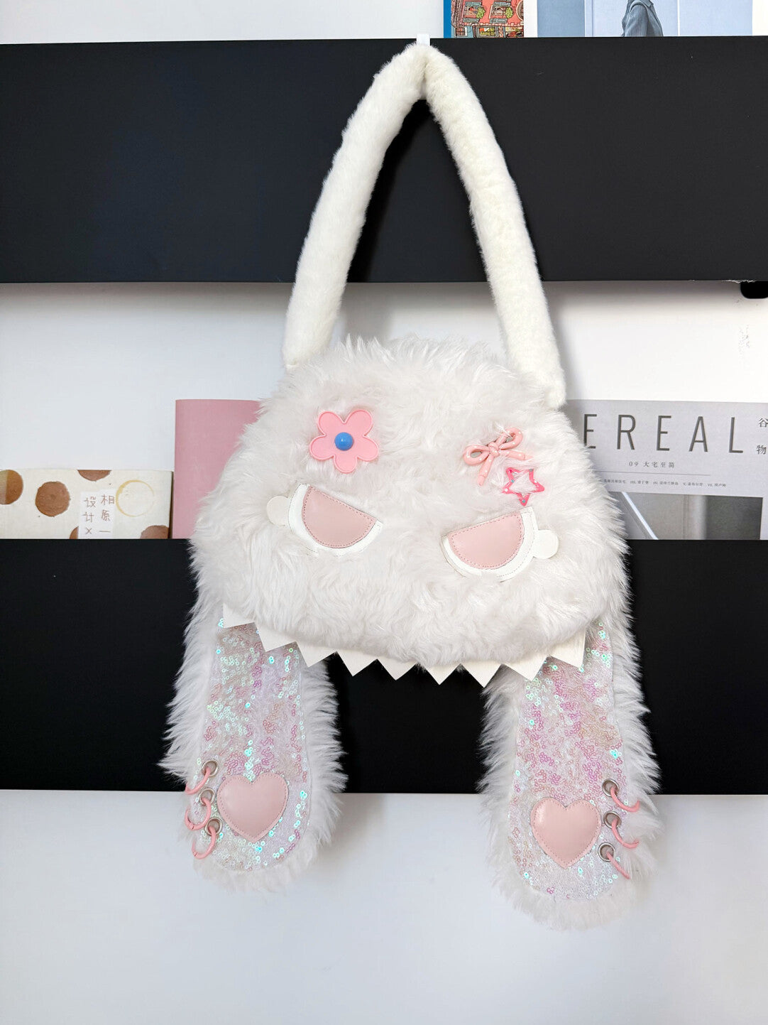 Cute Hidden Face Bunny Shoulder Bag | Bag | Three Fleas