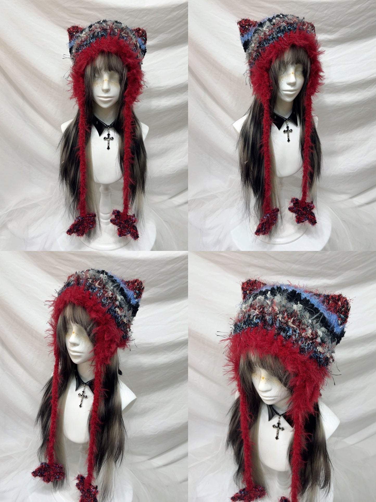 Animal Ear Pom-Pom Crochet Hat