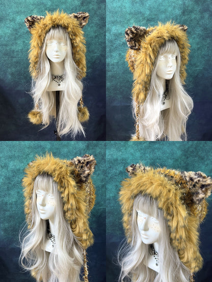 Sweet Animal Ear Pom-Pom Crochet Hat