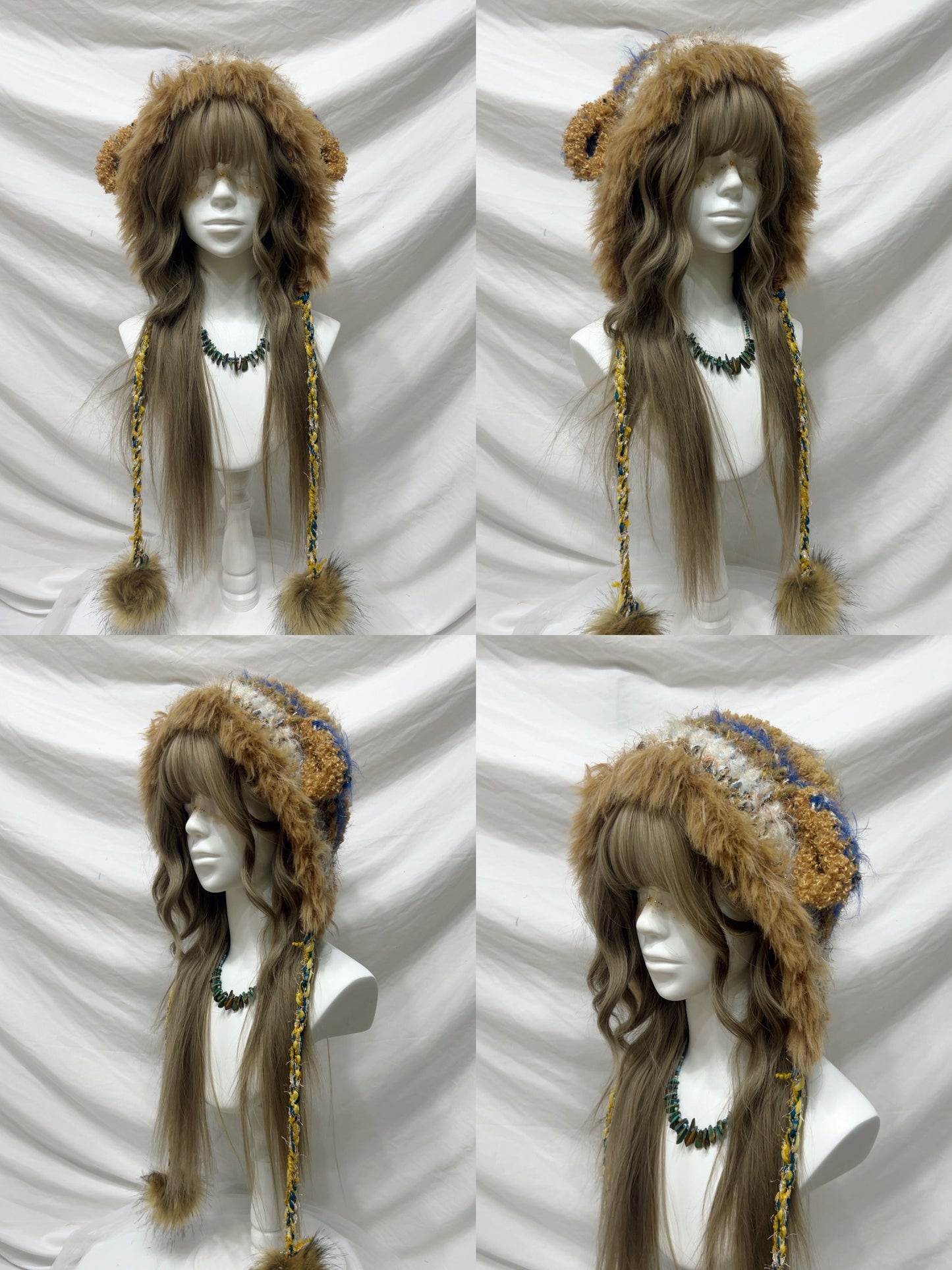 Fashion Animal Ear Pom-Pom Crochet Hat