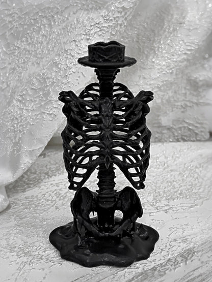3D Printed Dark Gothic Rib Candle Holder