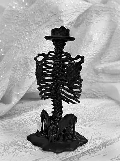 3D Printed Dark Gothic Rib Candle Holder