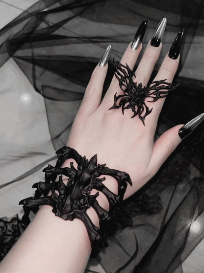 3D Printed Demon Dark Skeleton Bracelet