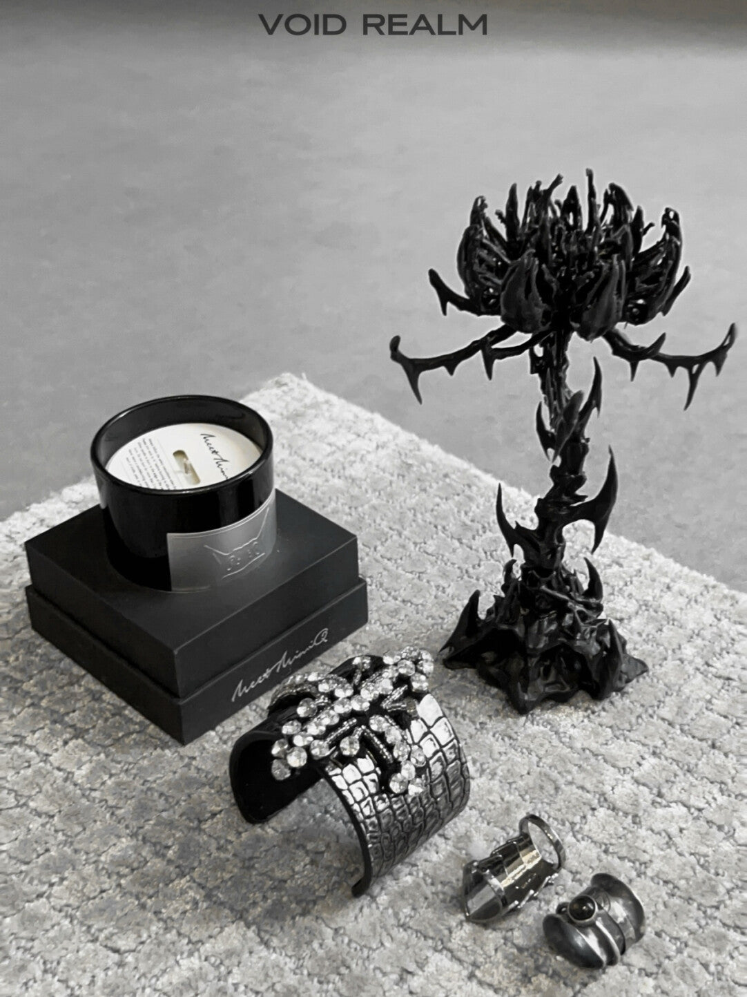 3D Printed Serpent Bone Flower Jewelry Stand