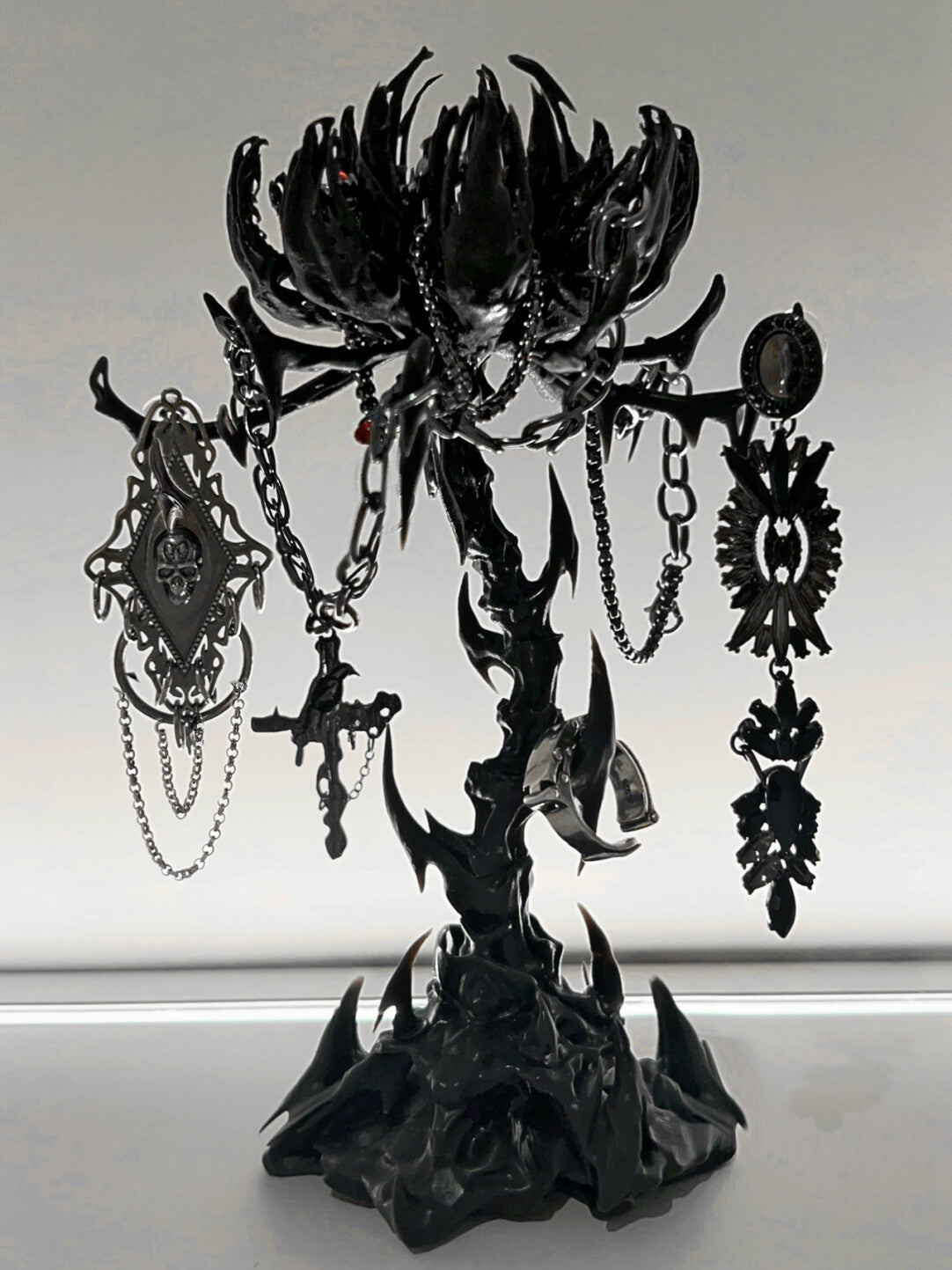 3D Printed Serpent Bone Flower Jewelry Stand