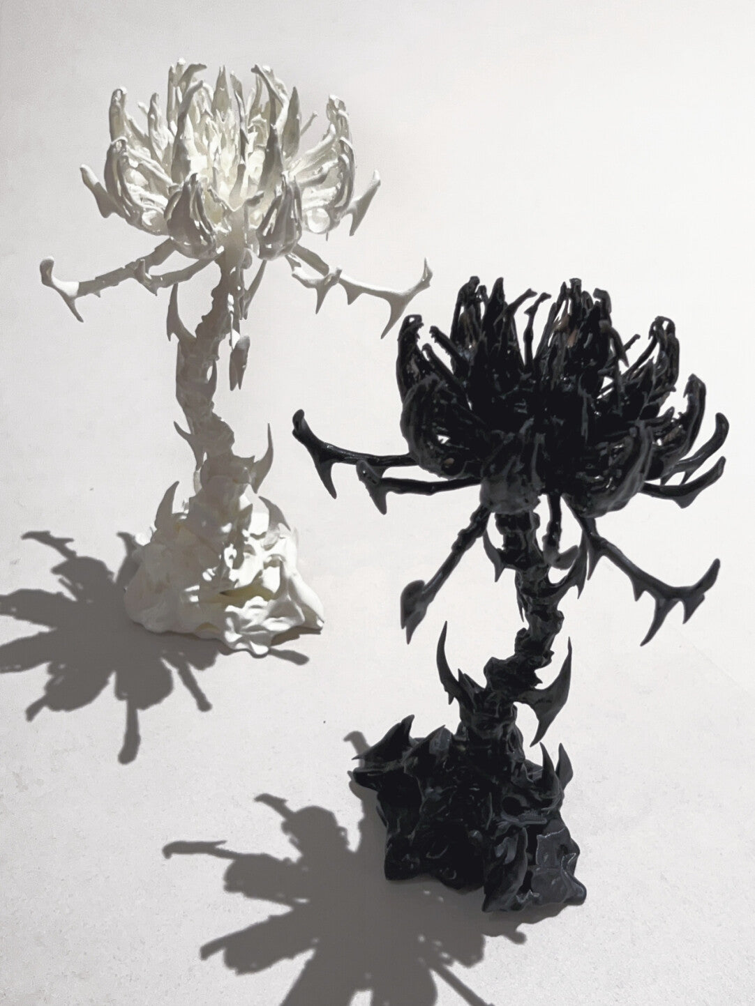 3D Printed Serpent Bone Flower Jewelry Stand