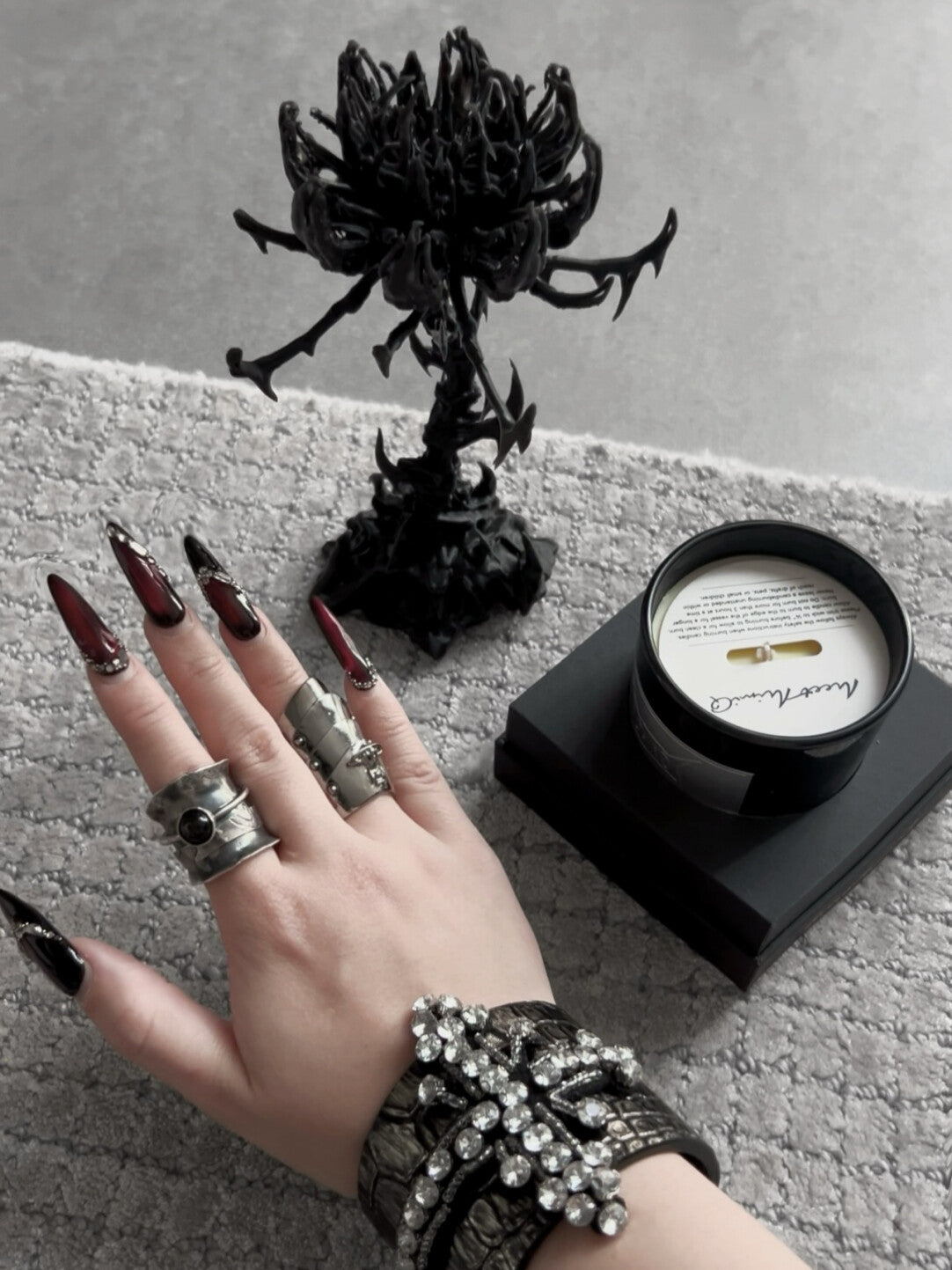 3D Printed Serpent Bone Flower Jewelry Stand