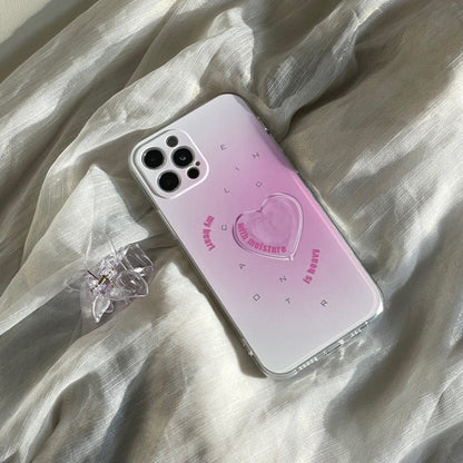 Girly Pink Heart Gradient Phone Case