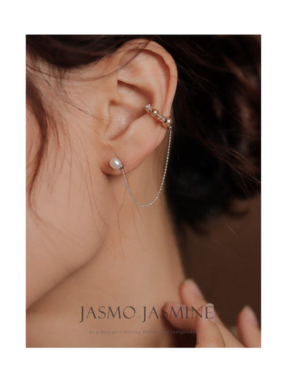 4.5-6mm Baroque Pearl Asymmetrical Earrings