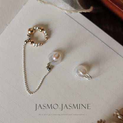 4.5-6mm Baroque Pearl Asymmetrical Earrings