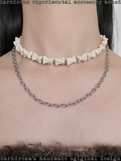 Wasteland Mini Bone Necklace,Lumivault.