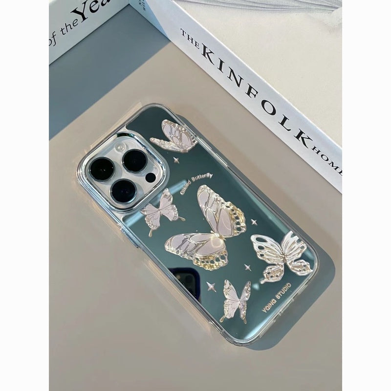 Glitter Butterfly Mirror Phone Case