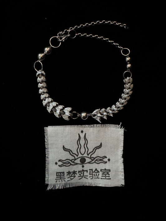 Collar of Vertebrae & Beads Choker,Lumivault.